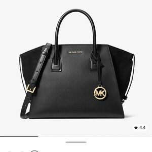 Michael Kors Black Satchel with Gold Accents